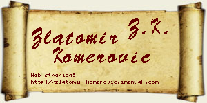 Zlatomir Komerović vizit kartica